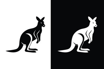 Creative Kangaroo Logo Designs with Silhouette Icon Vectors