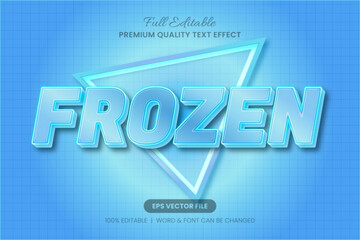 Frozen ice cool editable Text Effect, Font Graphic Style perfect for ice-themed designs, winter promotions, or frozen food branding