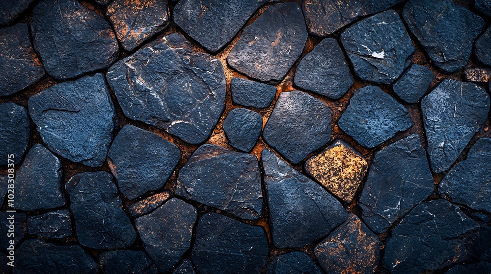 Leinwandbilder natural black stone background pattern with high resolution top view copy space : generative ai