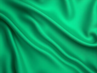Fototapeta premium A vibrant emerald green background with smooth, satin-like texture, providing a sense of sophistication and calm