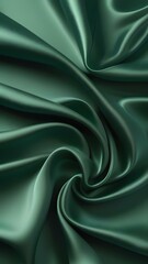 Fototapeta premium A vibrant emerald green background with smooth, satin-like texture, providing a sense of sophistication and calm