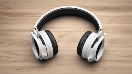 headphones on white background