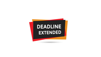 Deadline extended Countdown number banner templates. time icon. Vector Illustration 