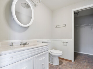 Modern residential bathroom interior
