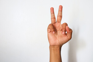 hand isolated on white background