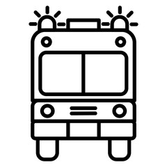 Fototapeta premium Firetruck Icon