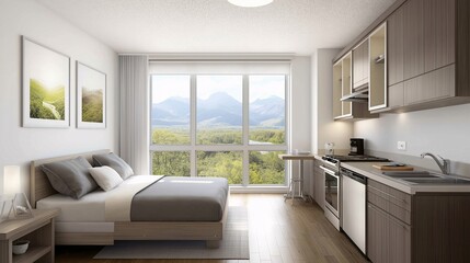 Modern Apartment with Scenic Mountain View