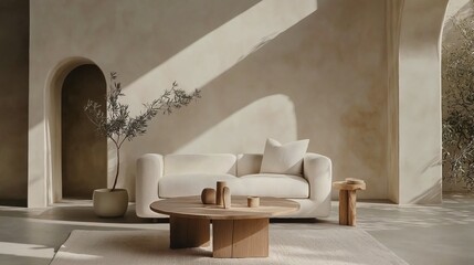 Modern Minimalist Living Room with Natural Light