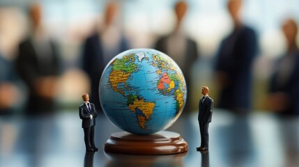 Executives discussing global marketing