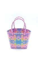 woven basket plastic on isolated white background