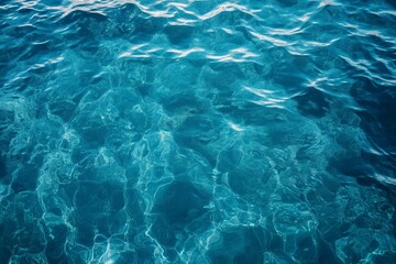 clear blue water landscape by generative ai