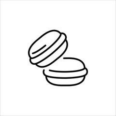 Macarons icon. Simple macarons icon stack for social media, app, and web design. Vector illustration.