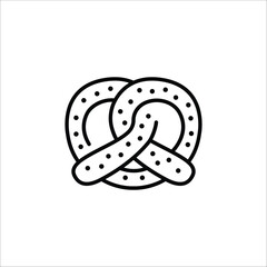 Pretzel icon. Simple pretzel icon for social media, app, and web design. Vector illustration