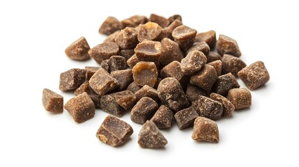 Obraz premium Dry dog food isolated on white background. 