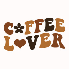 Coffee lover retro t shirt design vector sublimation