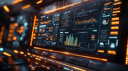 Obraz premium Futuristic Health Savings Account Dashboard with Personalized Financial Insights