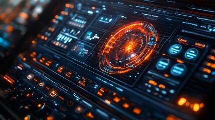 Obraz premium Futuristic Health Savings Account Dashboard with Data Visualization