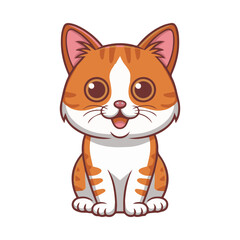 Cute Cat Vector Illustration