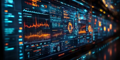 Obraz premium Futuristic Health Savings Account Breakdown and Financial Management Dashboard