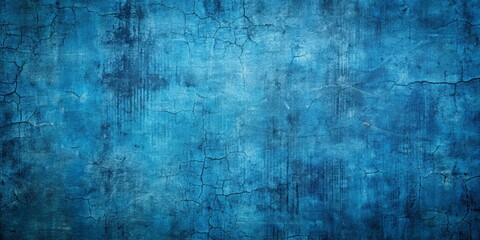 Obraz premium A weathered surface of deep cerulean blue with a network of delicate cracks, a canvas for stories yet to be told.