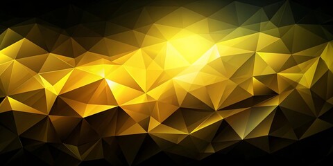 A Golden Tapestry of Interconnected Triangles, Each Gleaming With a Subtle Radiance, Illuminating a Depth of Abstract Patterns