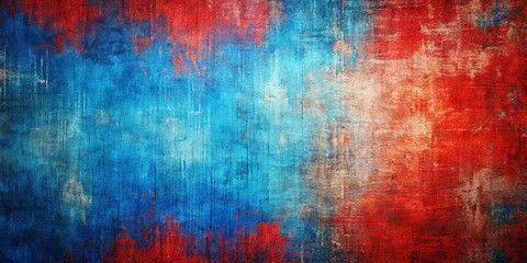 Abstract Texture of Distressed Blue and Red Tones, Evoking a Sense of Time and Wear
