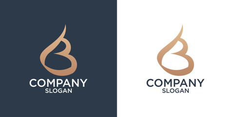 collection of letter b abstract monogram logo design vector