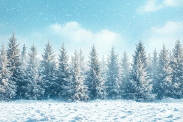 Naklejka premium Winter season background full of white snow falling