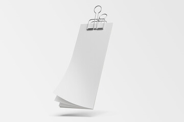 retro vintage risograph artwork print effect vertical hanging with clip custom calendar tactile paper blank empty mockup design concept template 3d render illustration