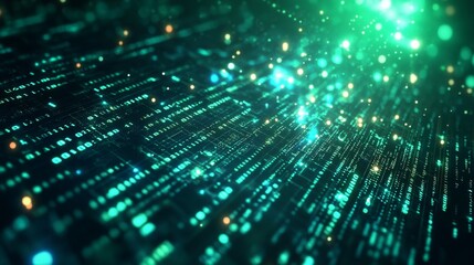 Futuristic Digital Binary Software Programming Code Background