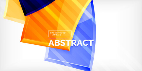 Colorful geometric abstract shapes. Illustration For Wallpaper, Banner, Background, Card, Book Illustration, landing page