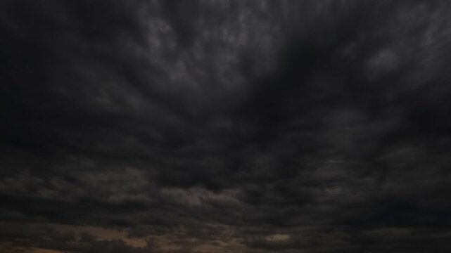 timelapse of the sky of night sky clouds after rain scene - loop video