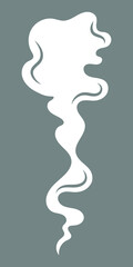 Upward rising vapour. Silhouette of smoke, perfume fragrance perfume, cigarette smoke. Unpleasant odour or stench, toxic smoke and gas in the atmosphere.