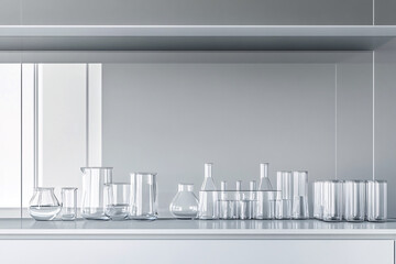 Naklejka premium Glassware Collection in a Laboratory Setting