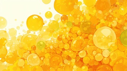 Abstract Yellow Bubbles Background