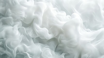 A soft, cloud-like pattern with billowing, organic shapes in various shades of white and grey. The fluffy forms blend together seamlessly, creating a calming, ethereal effect