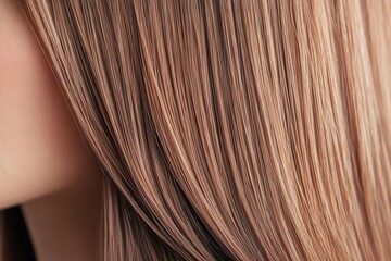 Naklejka premium Hair glistening with shine after a shampoo treatment