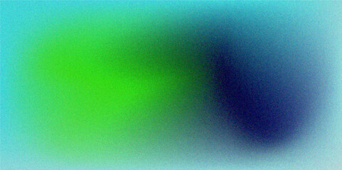 Blue and green wave white noisy, grainy texture and a blurred background. Digital grainy gradient with a colorful soft noise effect. Abstract grainy gradient texture background. 