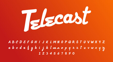 The Fender typeface is a classic, retro-inspired script font known for its smooth, flowing curves and bold, hand-drawn style. It evokes the vintage charm of the 1950s, often associated with music