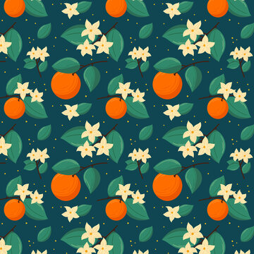 seamless pattern with oranges