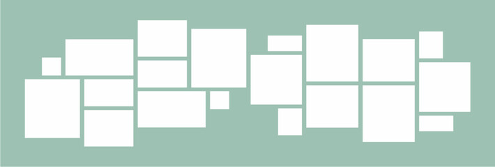 Pictures or photos frame collage layout abstract photo frames and digital photo wall template