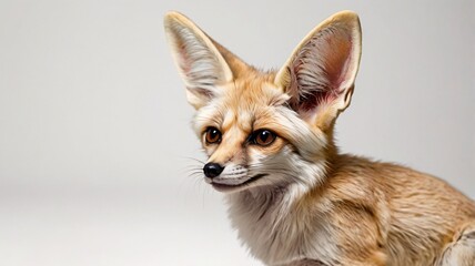 fennec fox with its large ears perked up