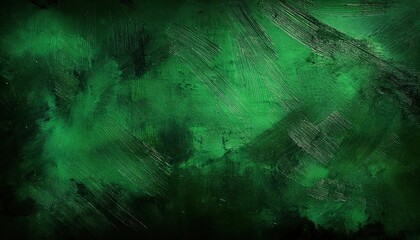 Obraz premium Emerald Shadows. Grunge Textured Abstract with Dark Brush Strokes and Deep Green Layers for Urban Inspired Graphic Design and Artistic Backgrounds in High Contrast Visual Projects