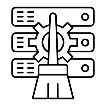 data cleaning outline icon