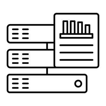 server data analysis chart icon clip art preview