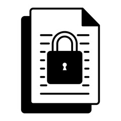 data encryption black icon