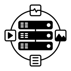 data variety black icon