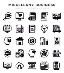 Miscellany Business Icons bundle. Lineal Filled style Icons. Vector illustration.