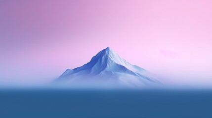 A stunning minimalist background of mountain against a gradient sky