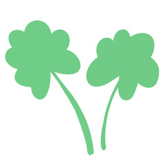 Curly green leaves illustration